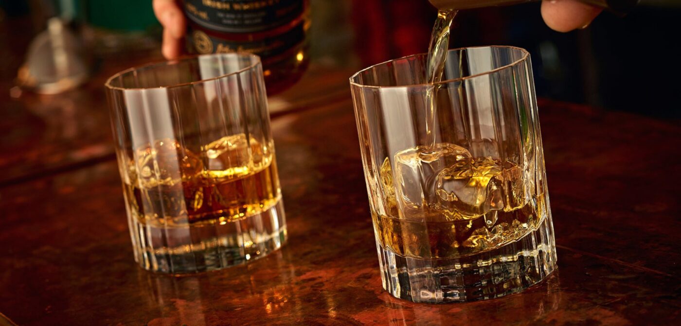 Two glasses of Irish whiskey